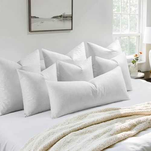 Euro Pillow Inserts 24x24 Inch Set of 2, Feather Mix 24x24 Inch (Pack of 2)