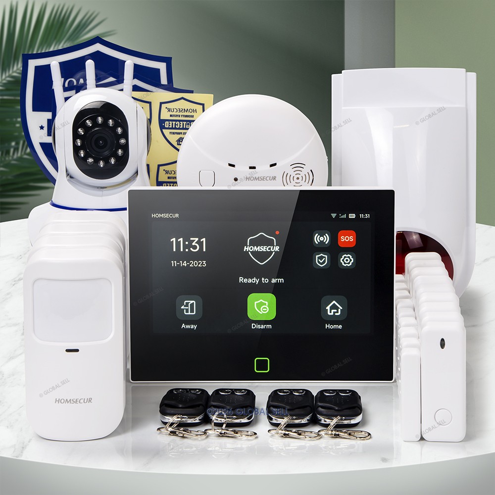 HOMSECUR Smart Security Alarm System With Wireless HD IP Camera  24Pcs Accessory