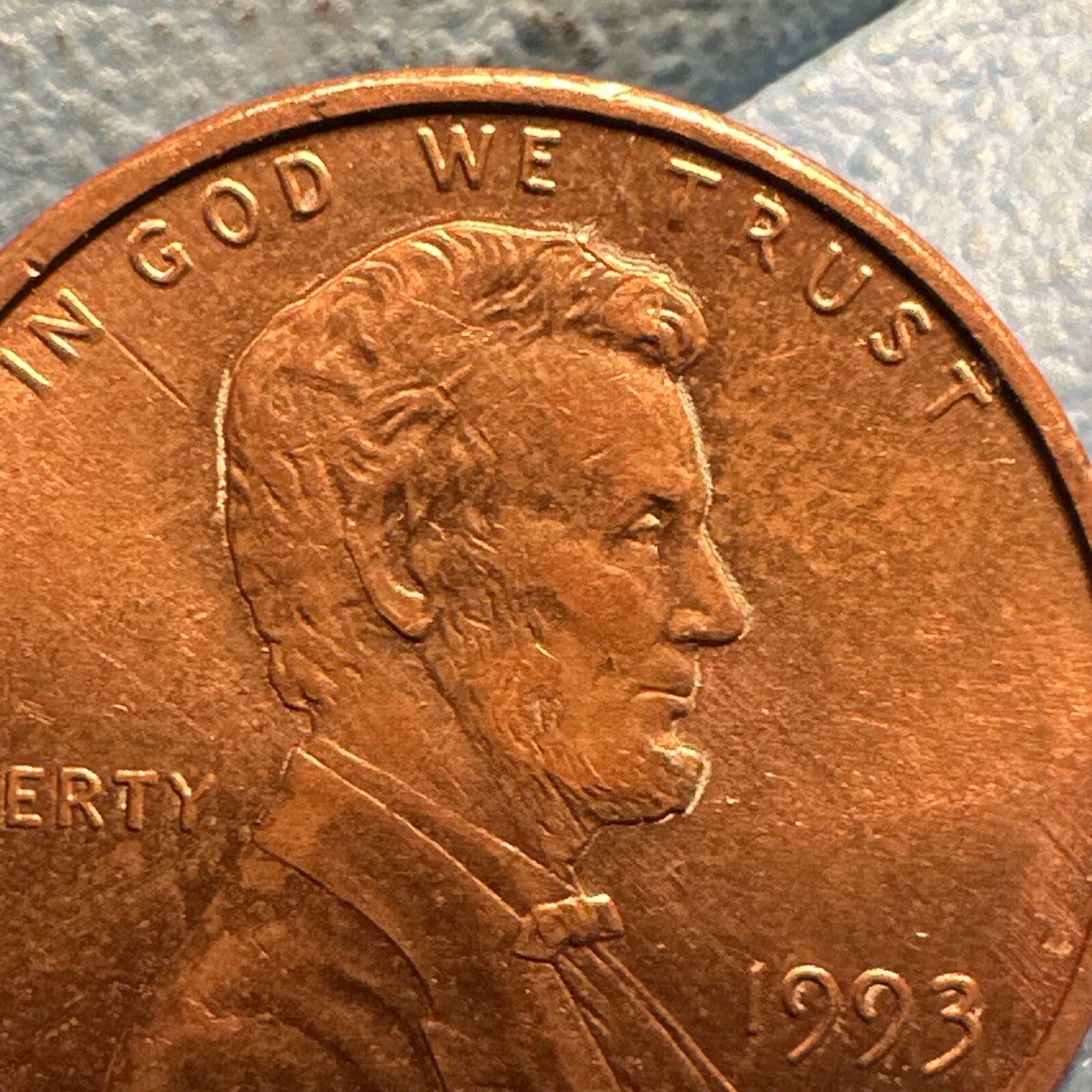 1993 Lincoln Memorial Spike Head Die Break Error Plating Doubling