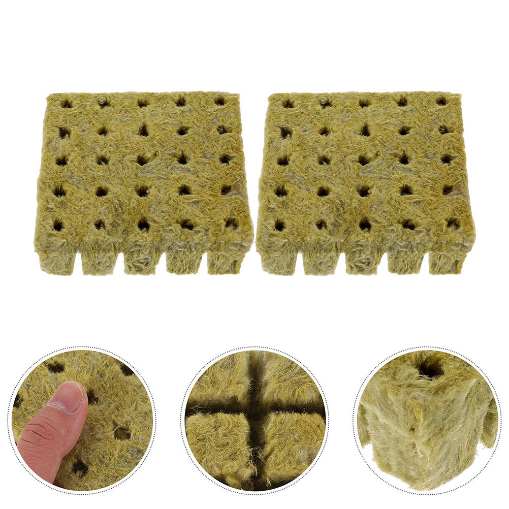 50Pcs Durable Hydroponic Plant Soil Blocks Light Yellow Gardening Accessories