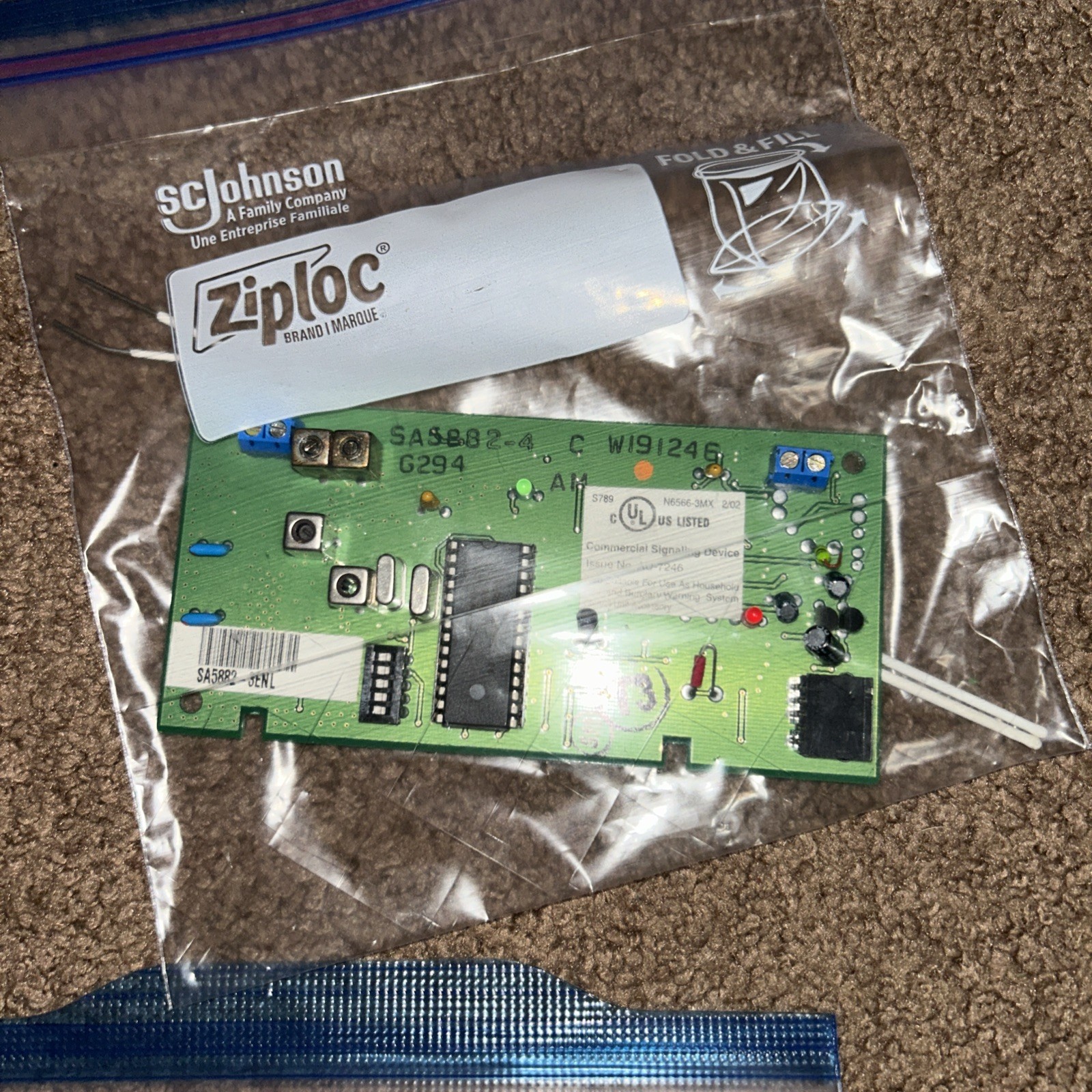 Honeywell Ademco SA5882-3ENL Wireless Receiver Board (Tested) Alarm Security