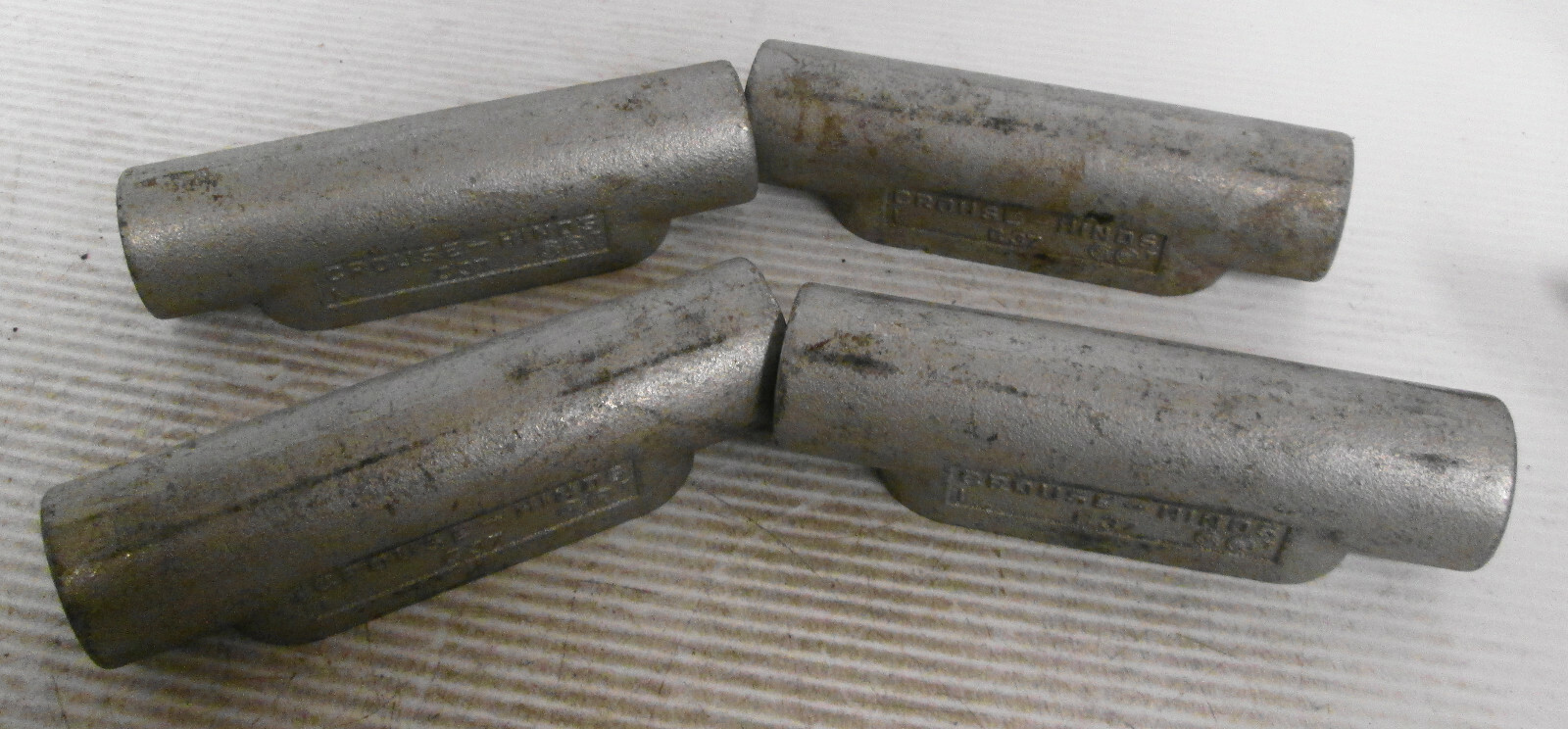 Crouse-Hinds C37 FM7 Conduit Body 1” Malleable Iron (Lot of 4)