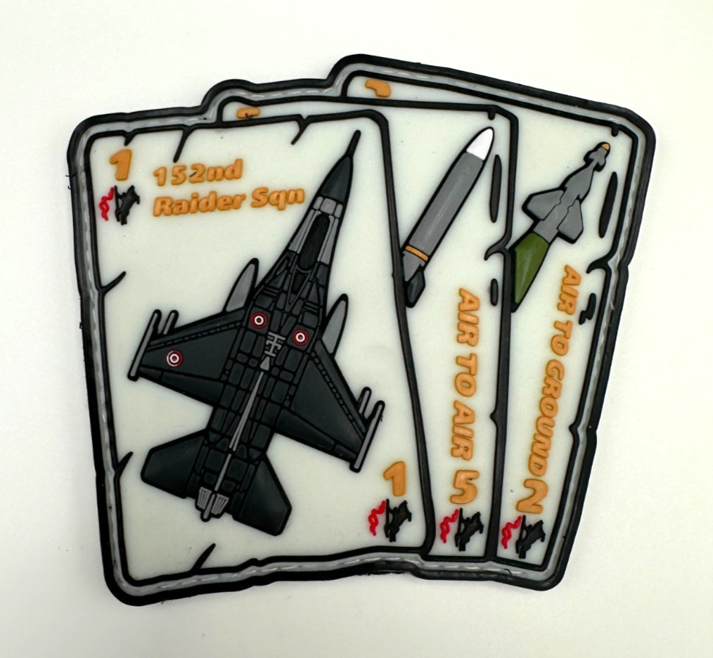F-16 TURKISH AIR FORCE -152nd RAIDER SQ. -GLOWS- HIGH QUALITY PVC PATCH