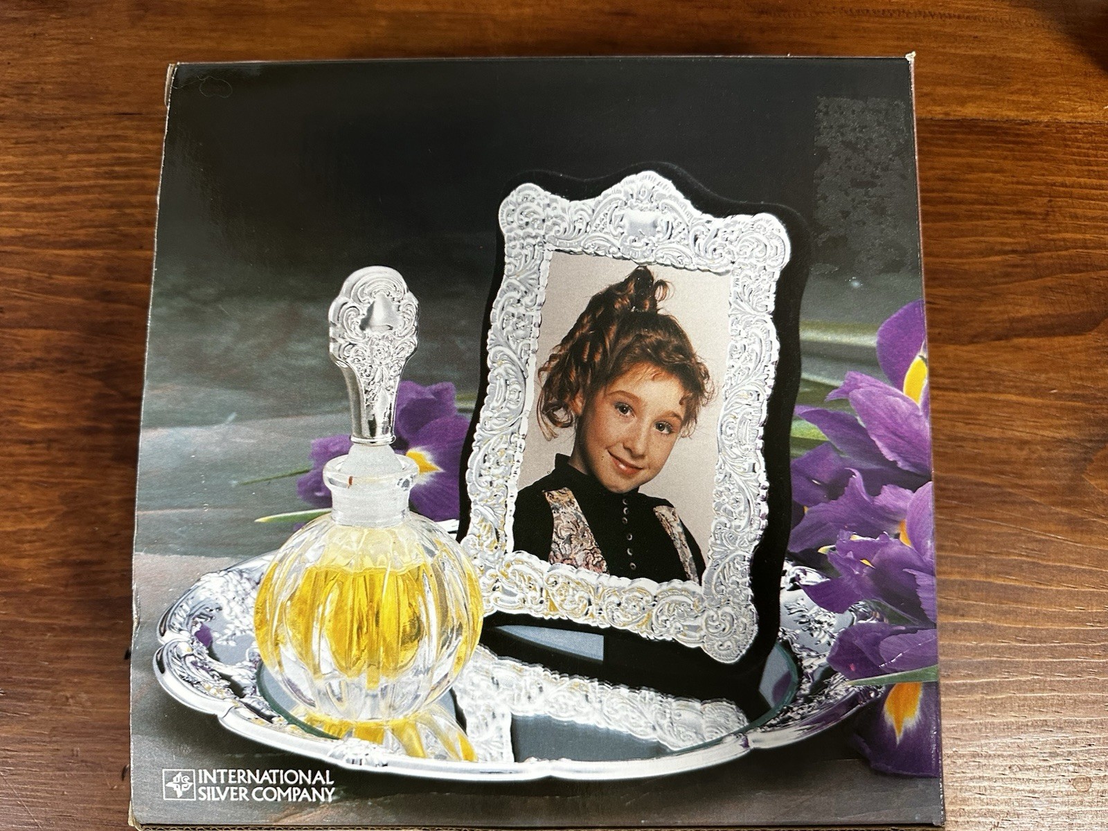Vintage 1990 International Silver Company Silver Plated 3 PC Vanity Set NEW READ