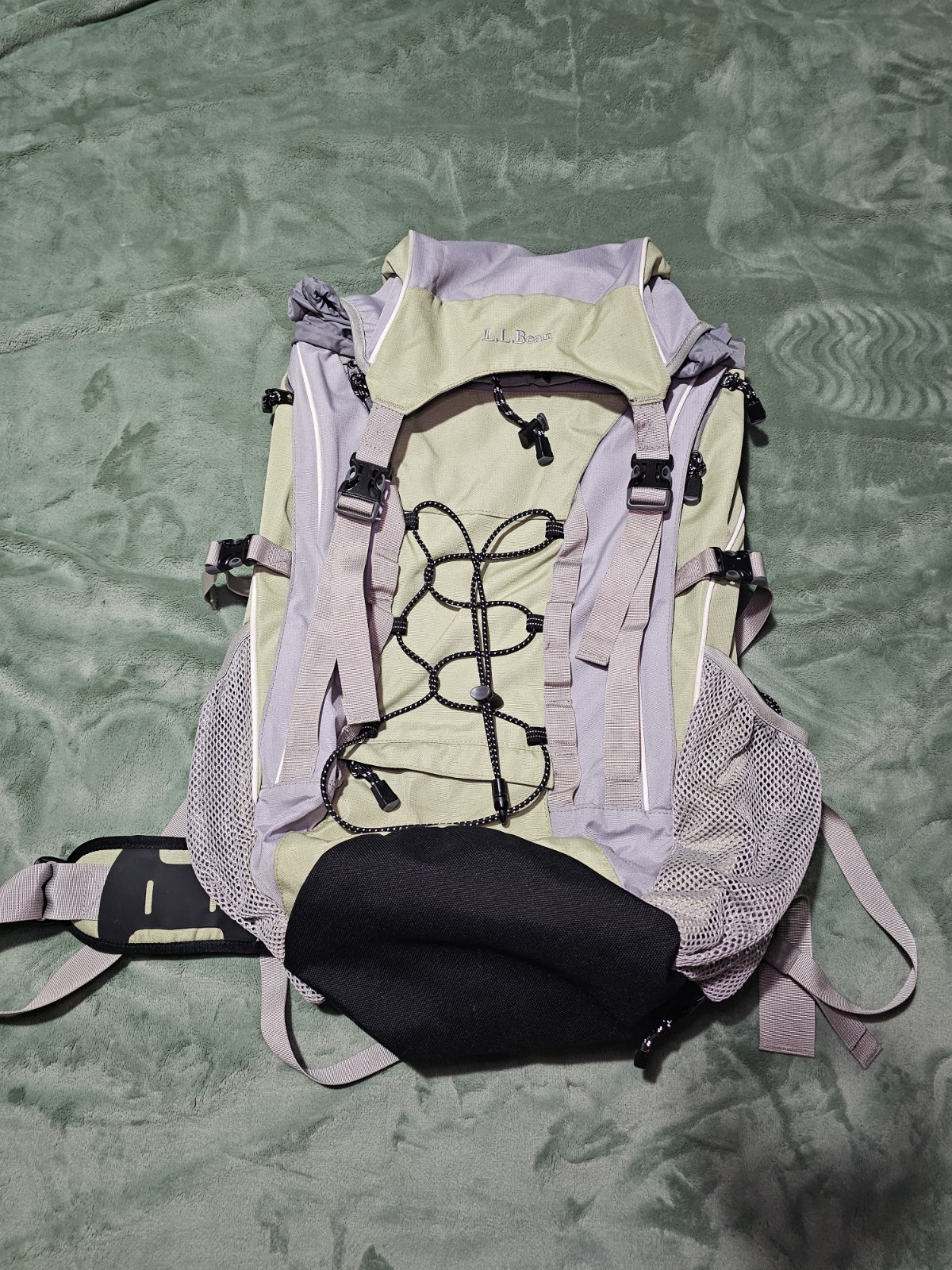 LL Bean Hiking Backpack Bigelow Internal Frame Camping Outdoor Green Gray 0APJ5