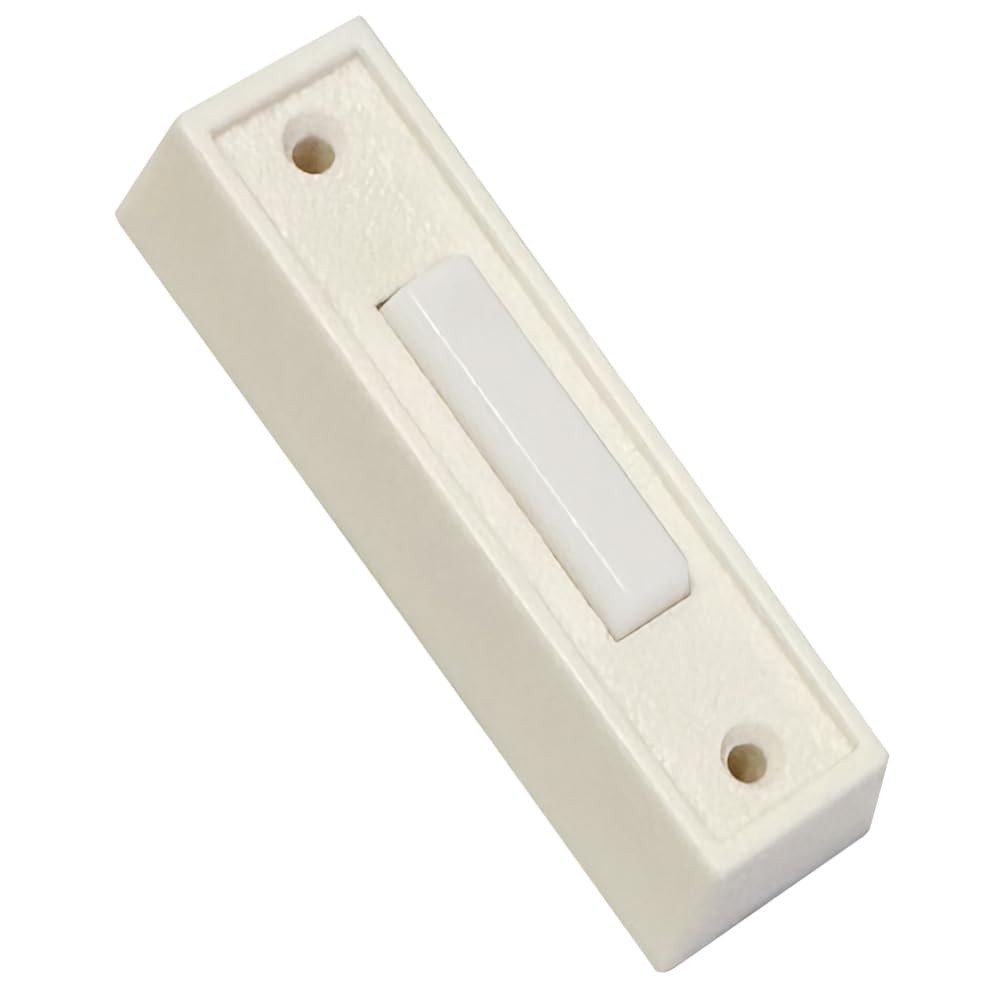 LED Lighted Doorbell Button Push Switch Wall Mounted For Chime Ring BLACK