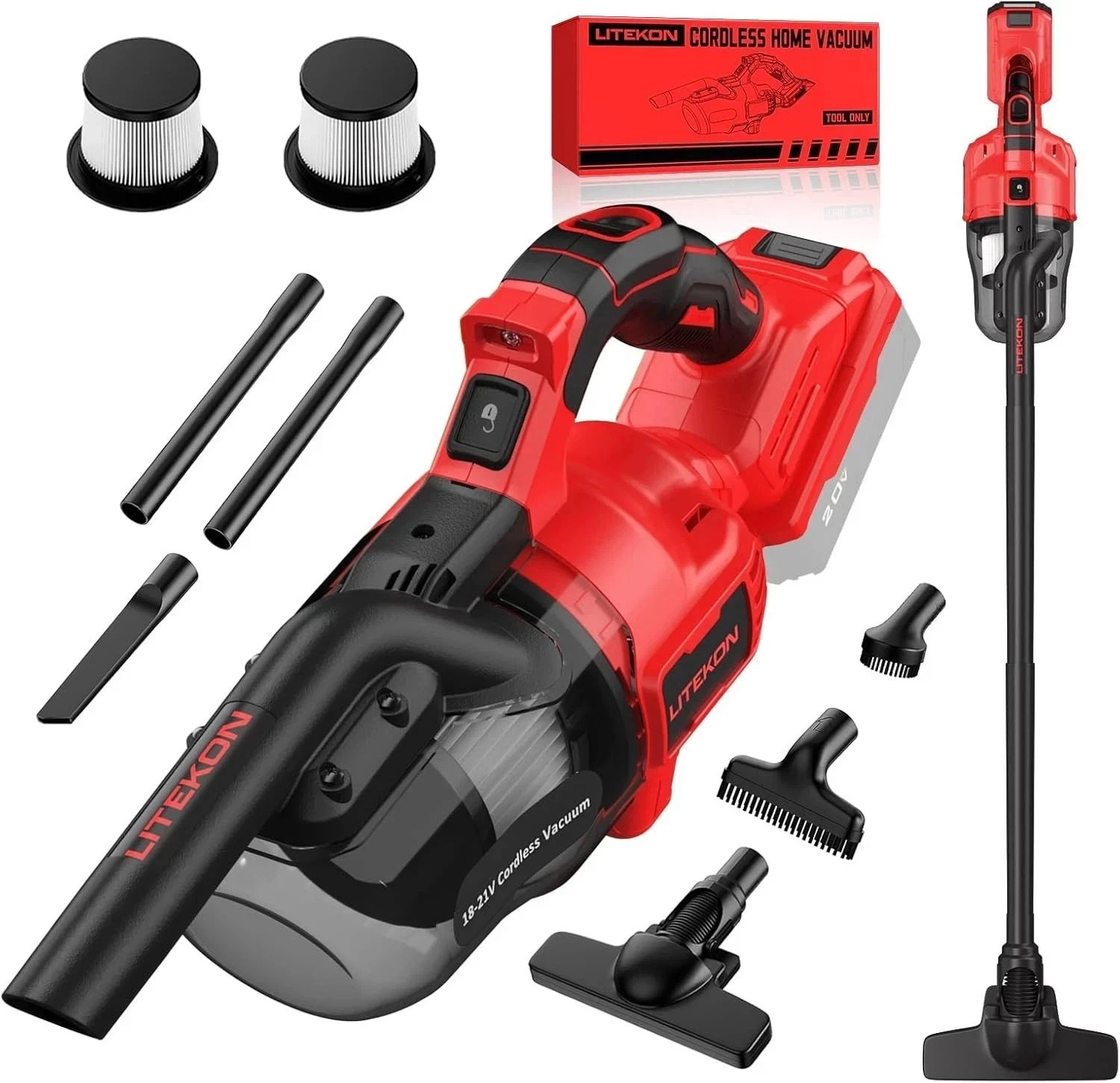 Cordless Vacuum for Milwaukee M18 Battery, 5 in 1 Handheld Electric Vacuum Cl...