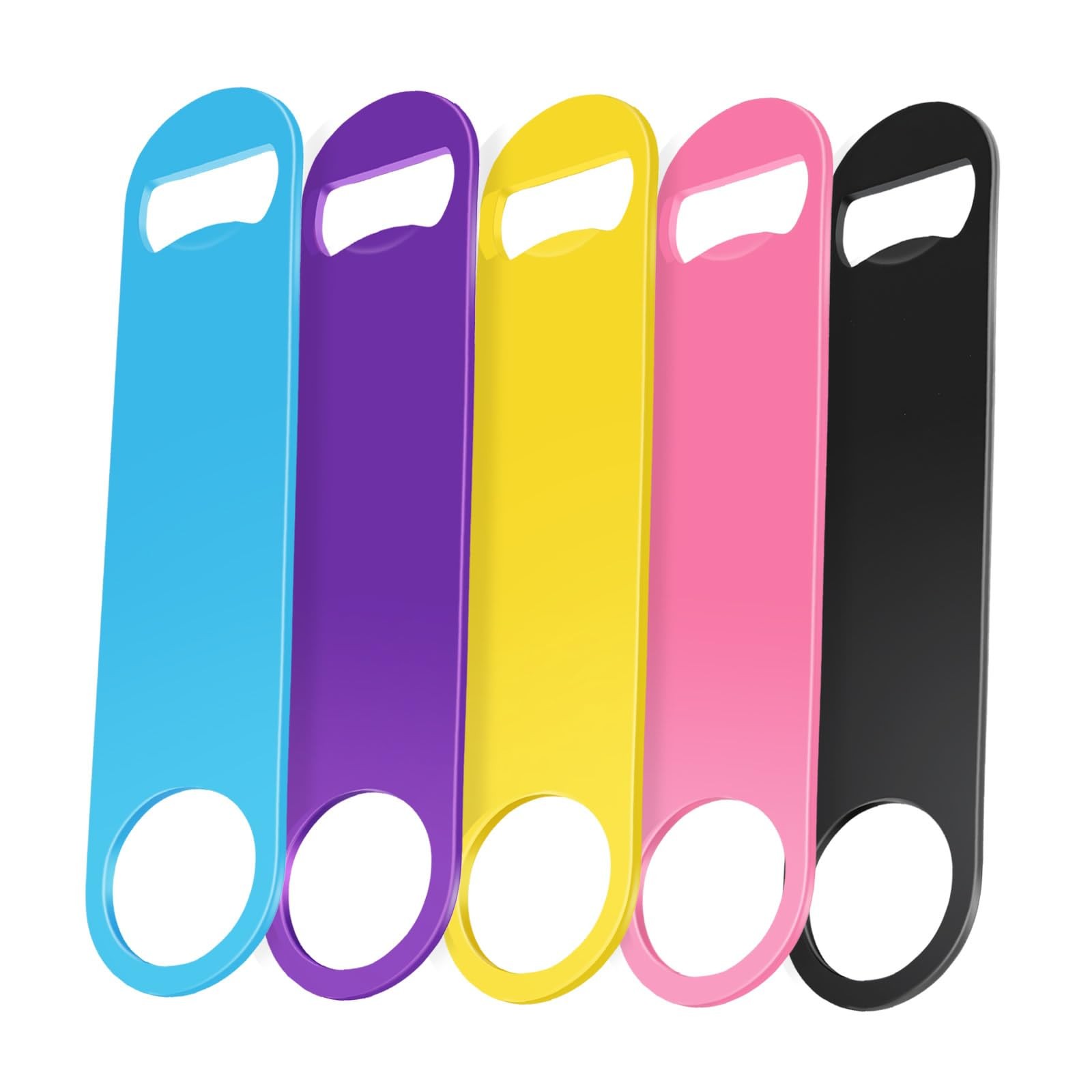 5 Pack 7 Inch Stainless Steel Flat Bottle Opener Beer Bottle Opener for Kitchen
