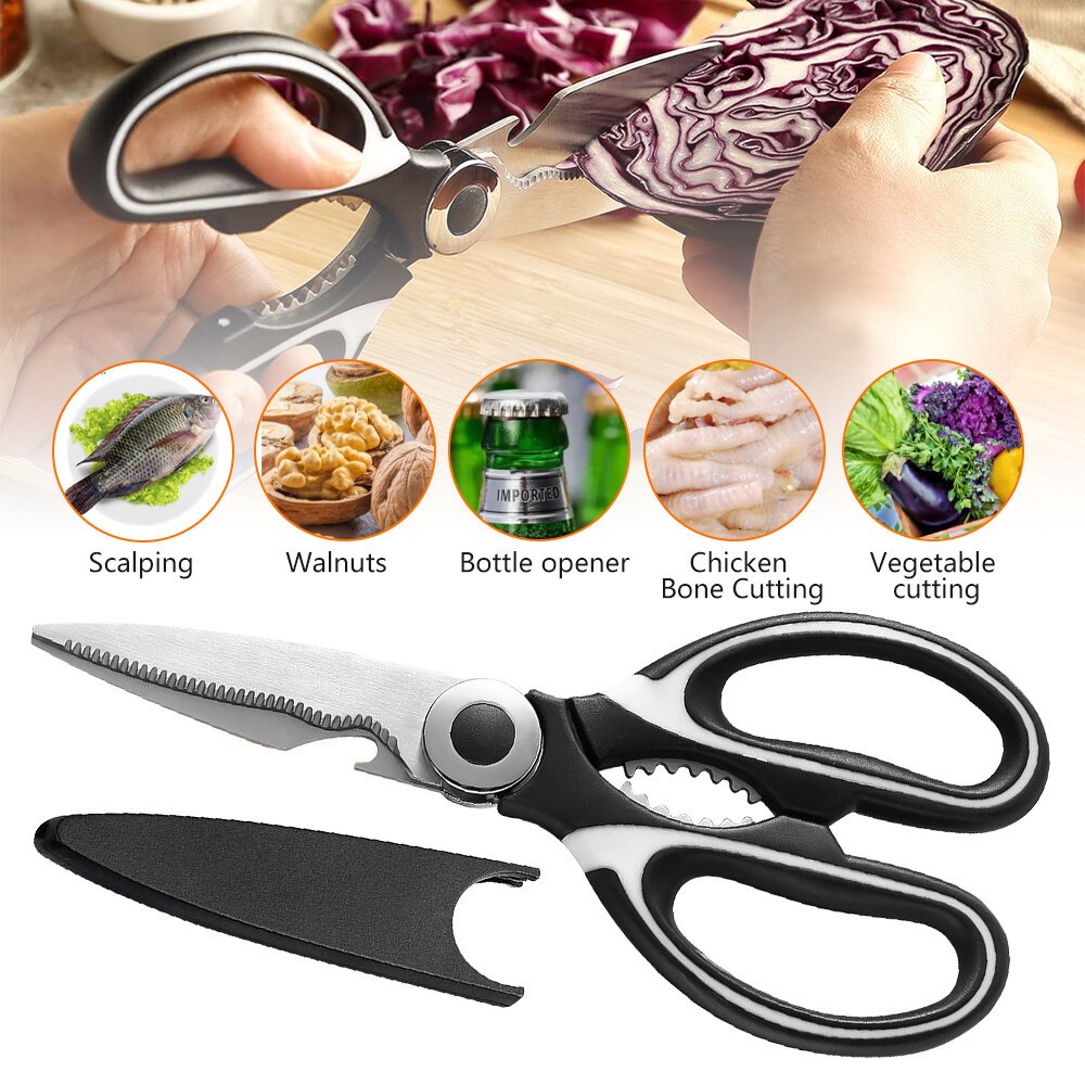 1PC Heavy Duty Poultry Shears Kitchen Scissors Meat Bone Cutting Stainless Steel