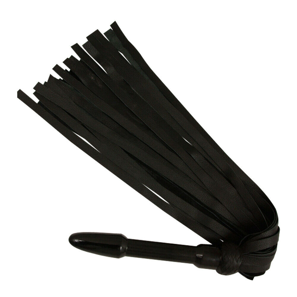 Genuine Cow Hide Leather Flogger 25 Tails with Solid Wooden Handle Whip Handmade