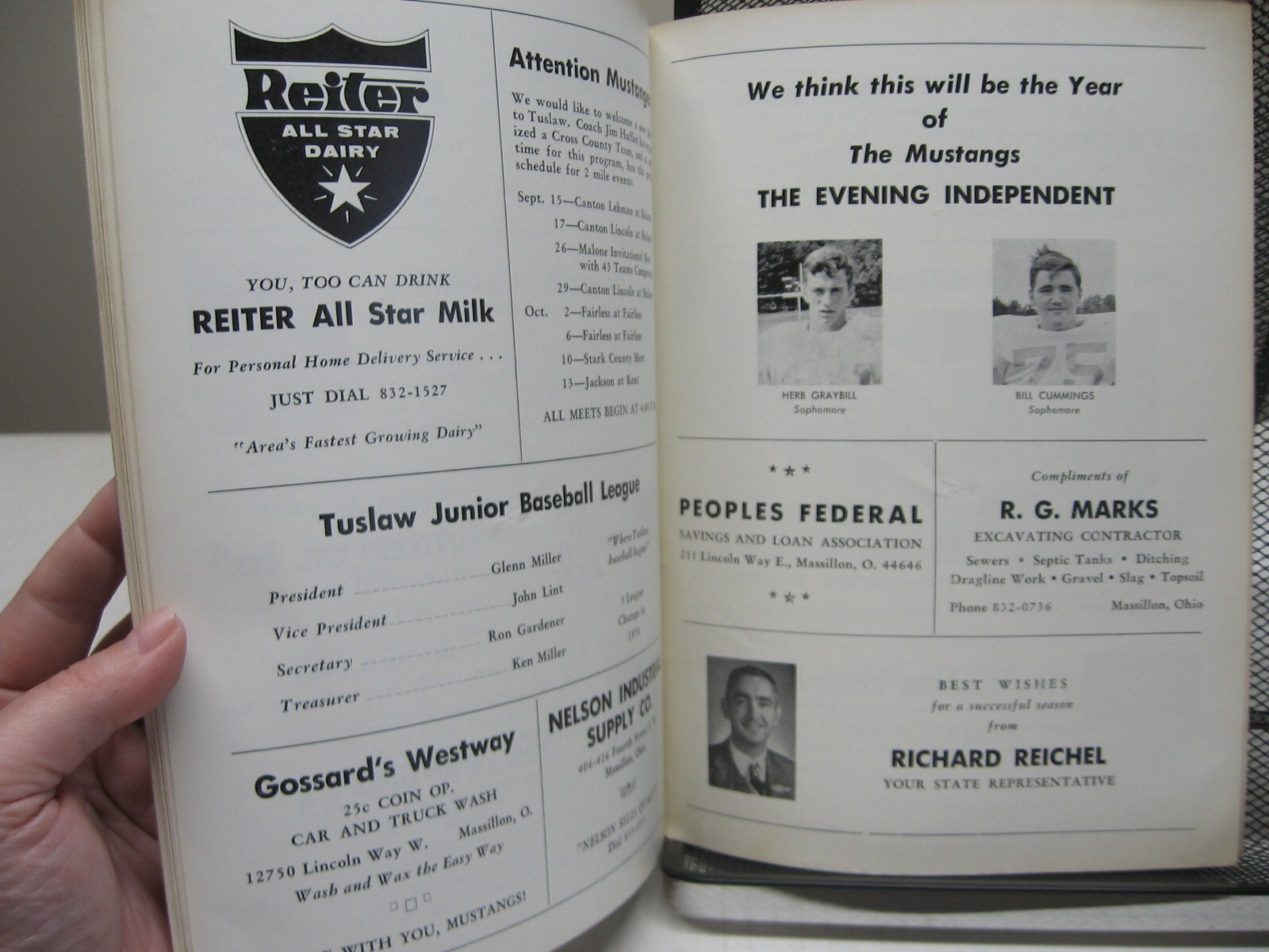 1970 Football Program Tuslaw Mustangs vs Northwest