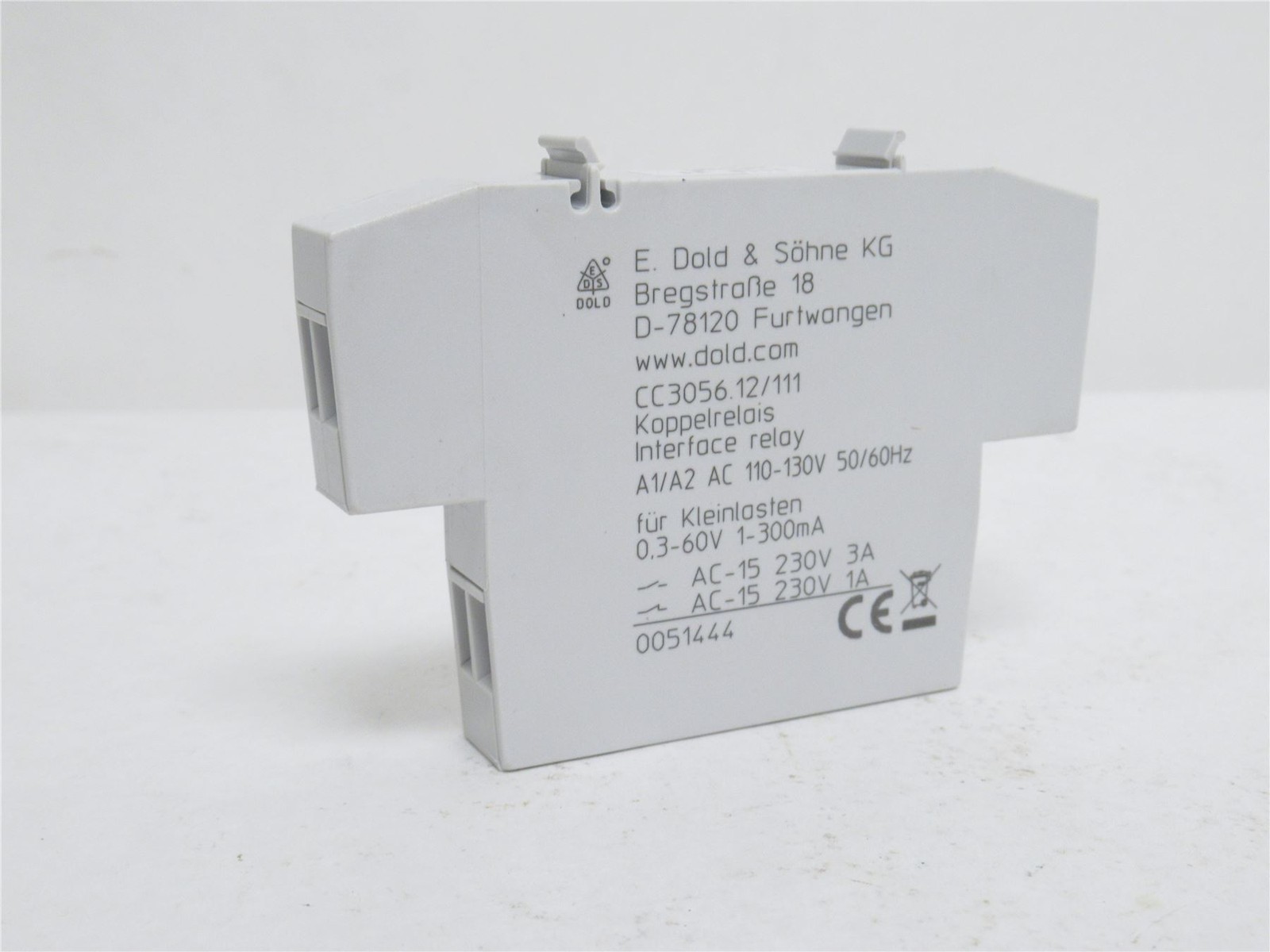 238075 New-No Box; Dold CC3056 Interface Relay; 5A; 24VAC/DC