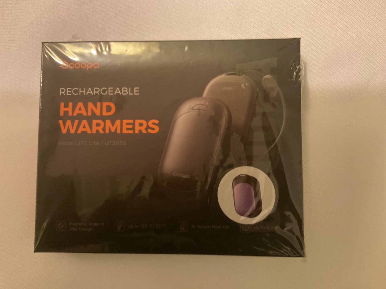 OCOOPA UT3 Lite Magnetic Hand Warmers Rechargeable 2 Pack NEW SEALED Purple