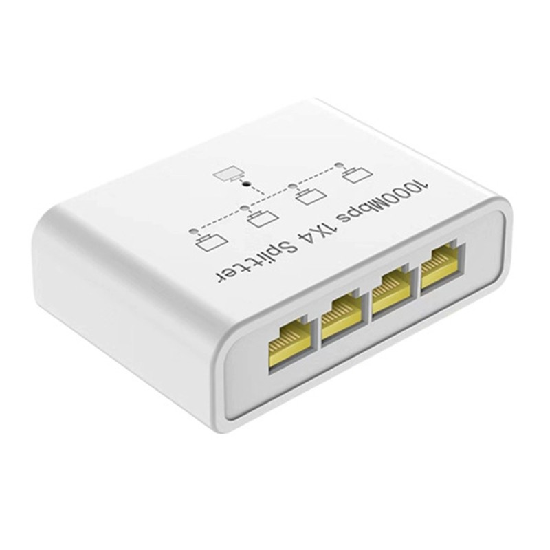 5 Port Gigabit Ethernet Switches 1 to 4 Gigabit Ethernet Adapter For Home Office