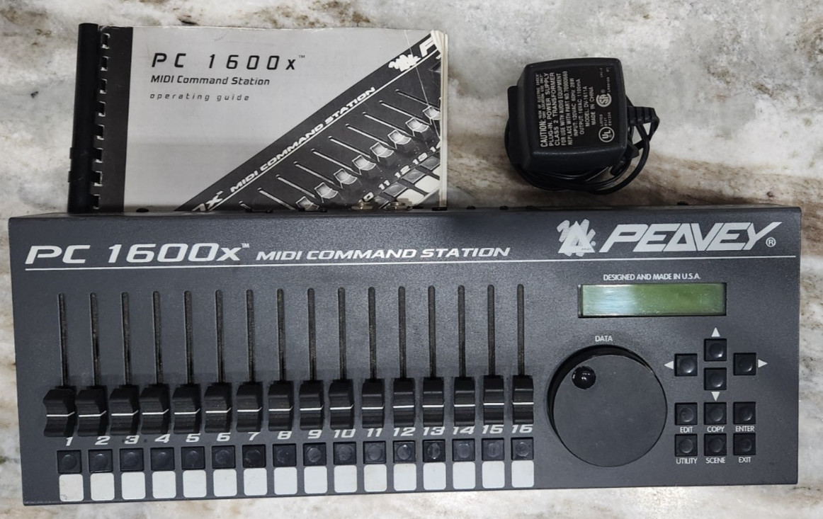 Peavey PC1600X MIDI Command Station software ver 2.2 Gray w/ owners manual