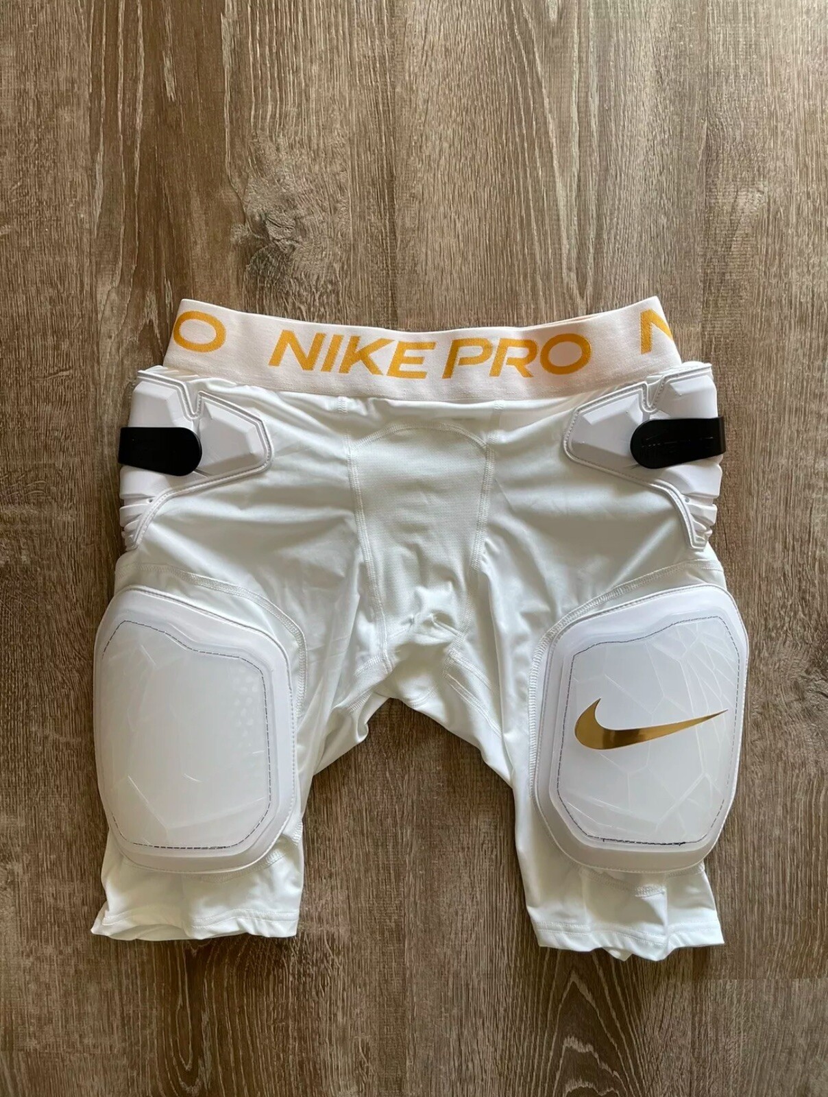 Nike Pro Hyperstrong Padded White Gold Football Shorts AQ2732-101 Men's Sz 2XL