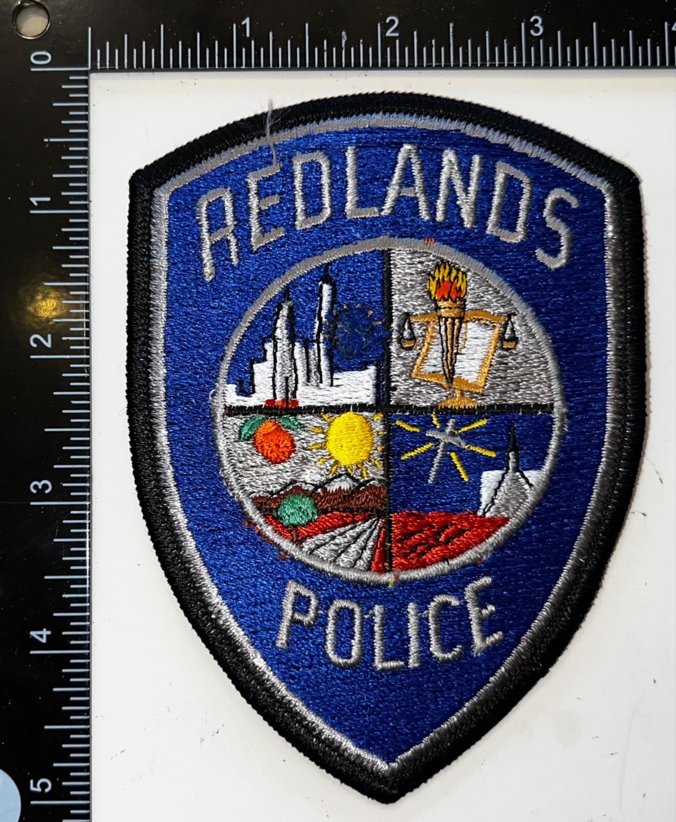 VINTAGE OBSOLETE Redlands CA California Police Patch