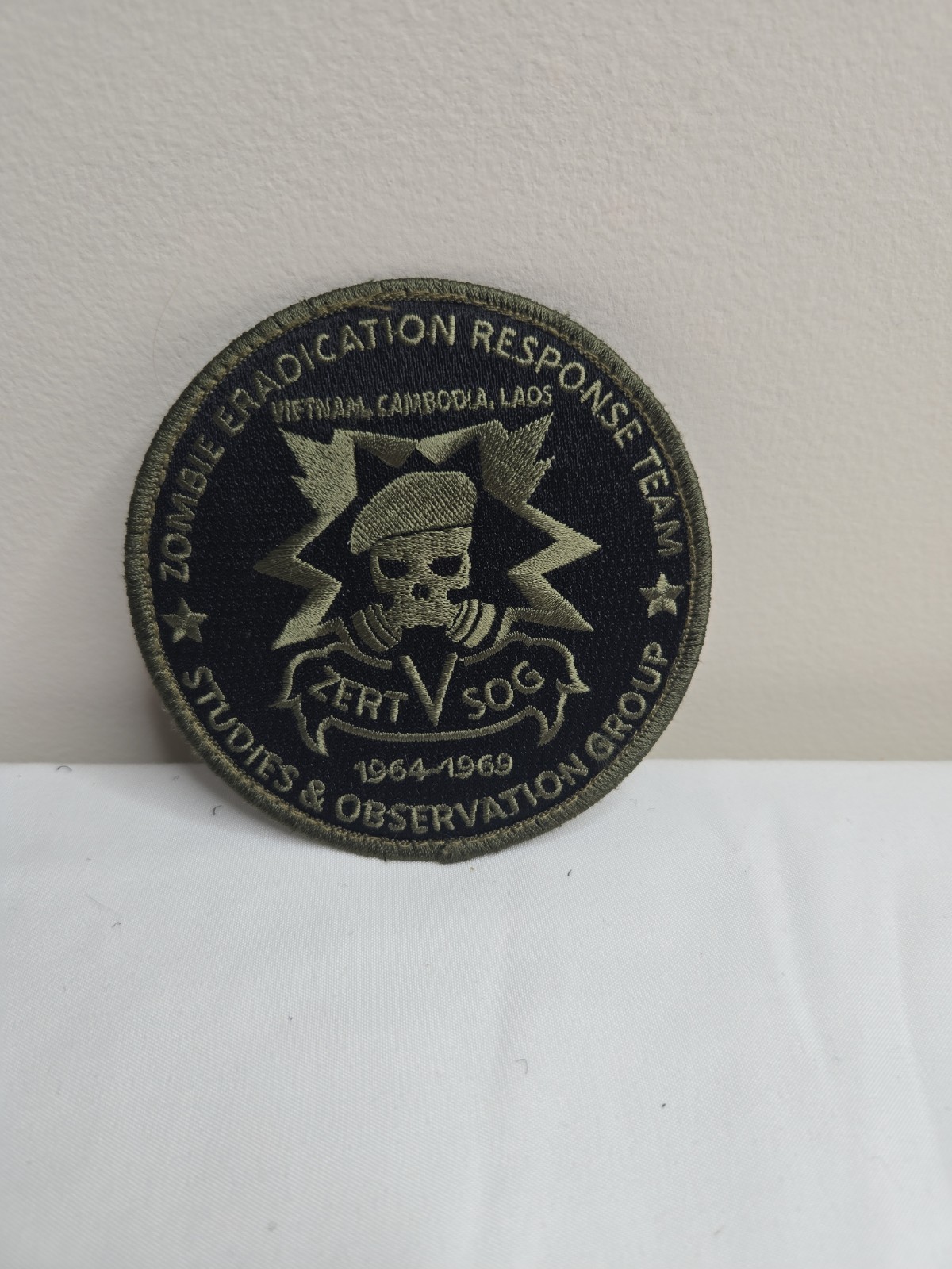 ZERT NATION "ZERT SOG " Studies&Observation Woven Morale Zombie Zero Day