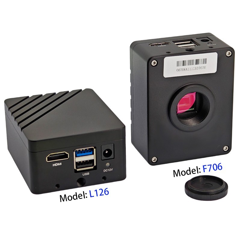 2026 60/30FPS 4K IMX678 HDMI USB Industry Microscope Camera 180/200X Barlow Lens
