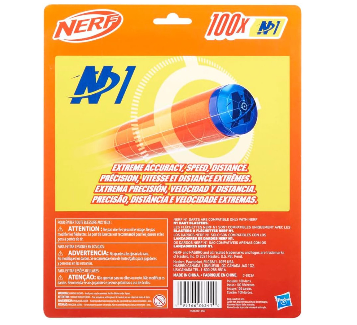 Nerf N Series N1 Darts, Includes 100 Compatible Only with Medium