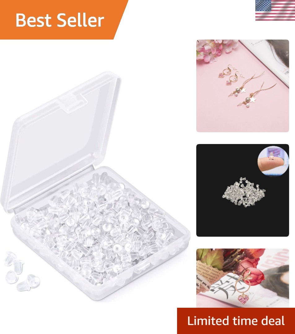 Clear Silicone Earring Backs - 1200Pcs Lightweight Safety Stoppers for Earrings