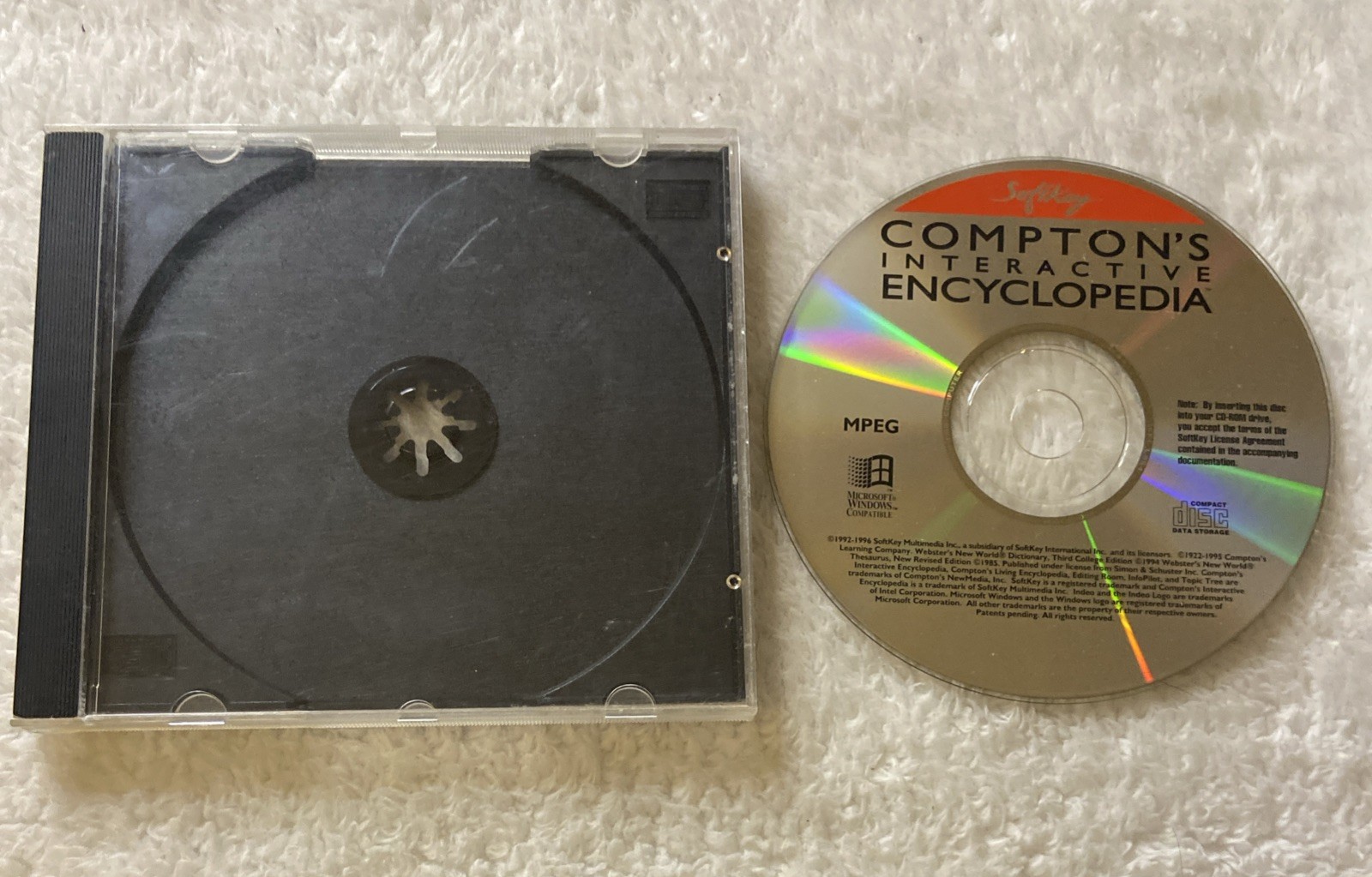 Compton's Interactive Encyclopedia PC CD ROM SoftKey WIN VTG 1992 Comptons