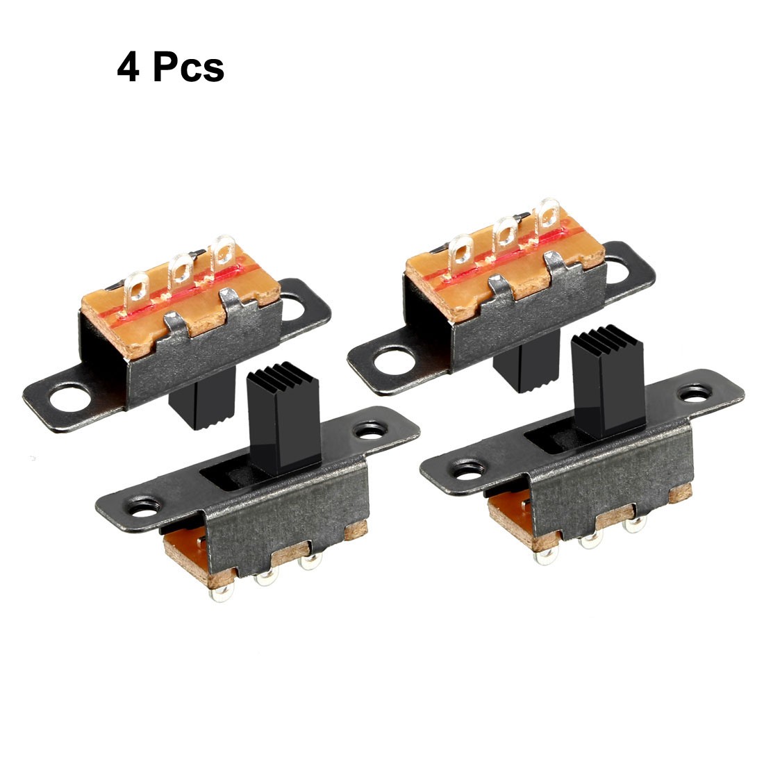 4pcs 3mm Vertical Slide SPDT Switch 3 Terminal PCB Panel Hitch