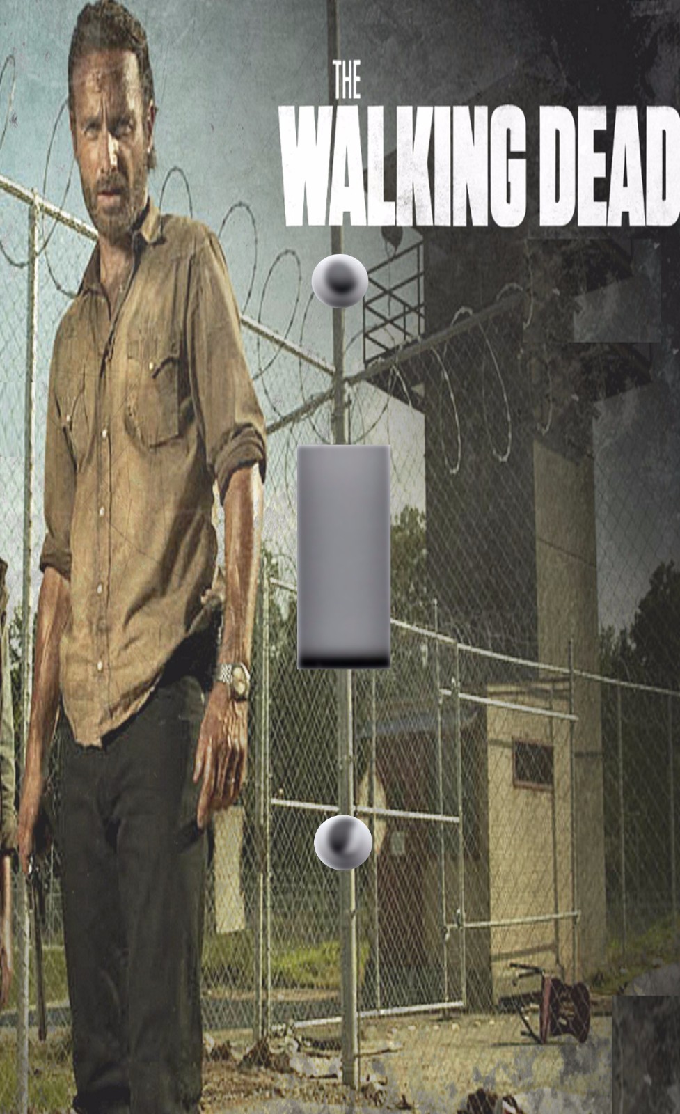 LIGHT SWITCHPLATE - RICK GRIMES ~ WALKING DEAD ZOMBIE KILLER
