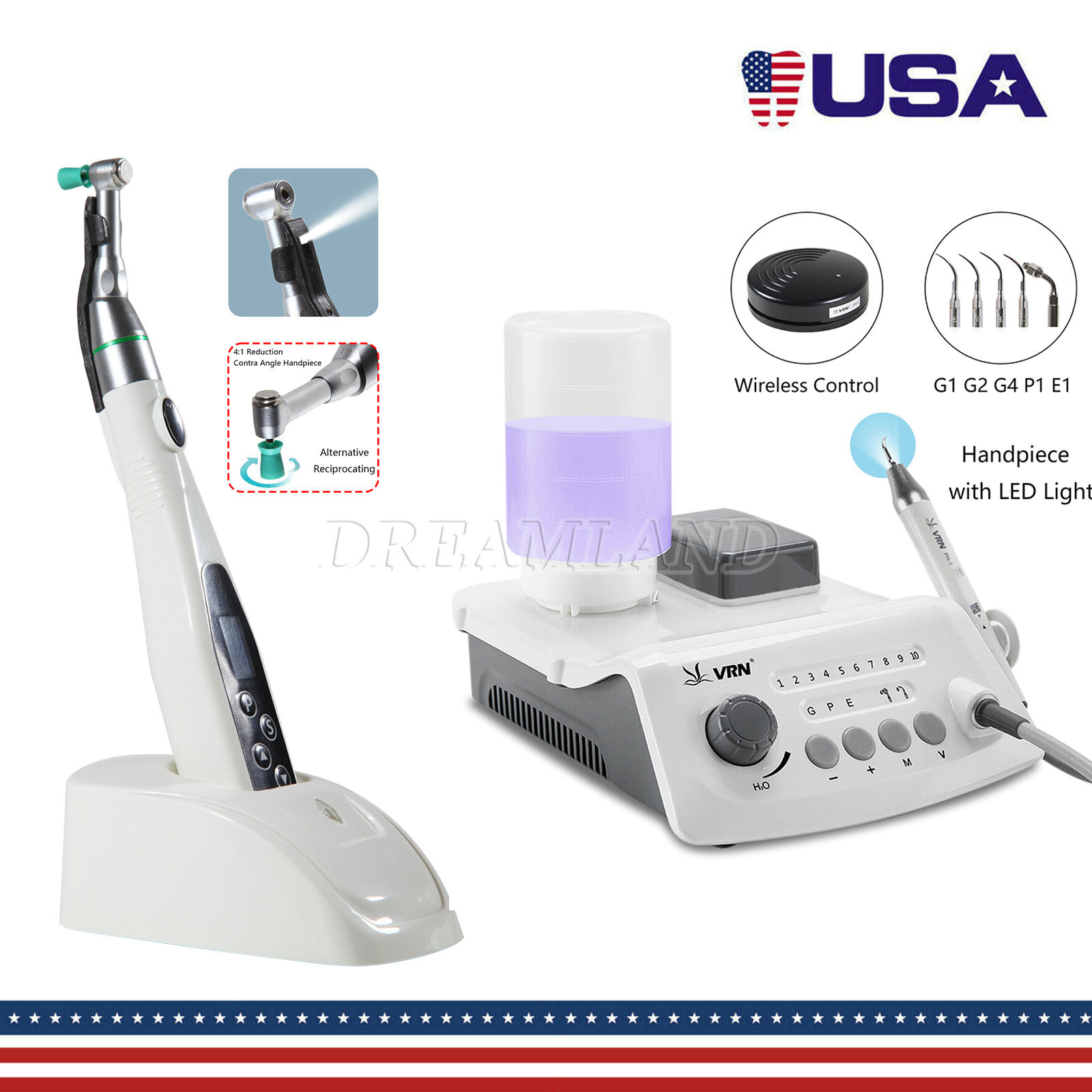 USA Dental Electric 4:1 Cordless Hygiene Prophy Handpiece / Ultrasonic Scaler