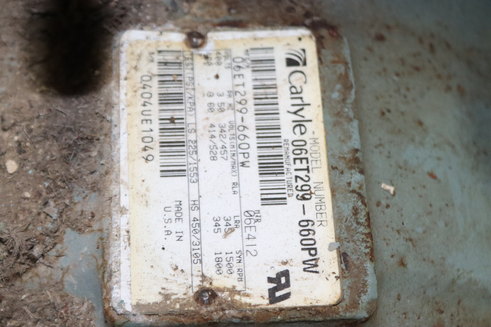 CARLYLE COMPRESSOR 06ET27-660PW