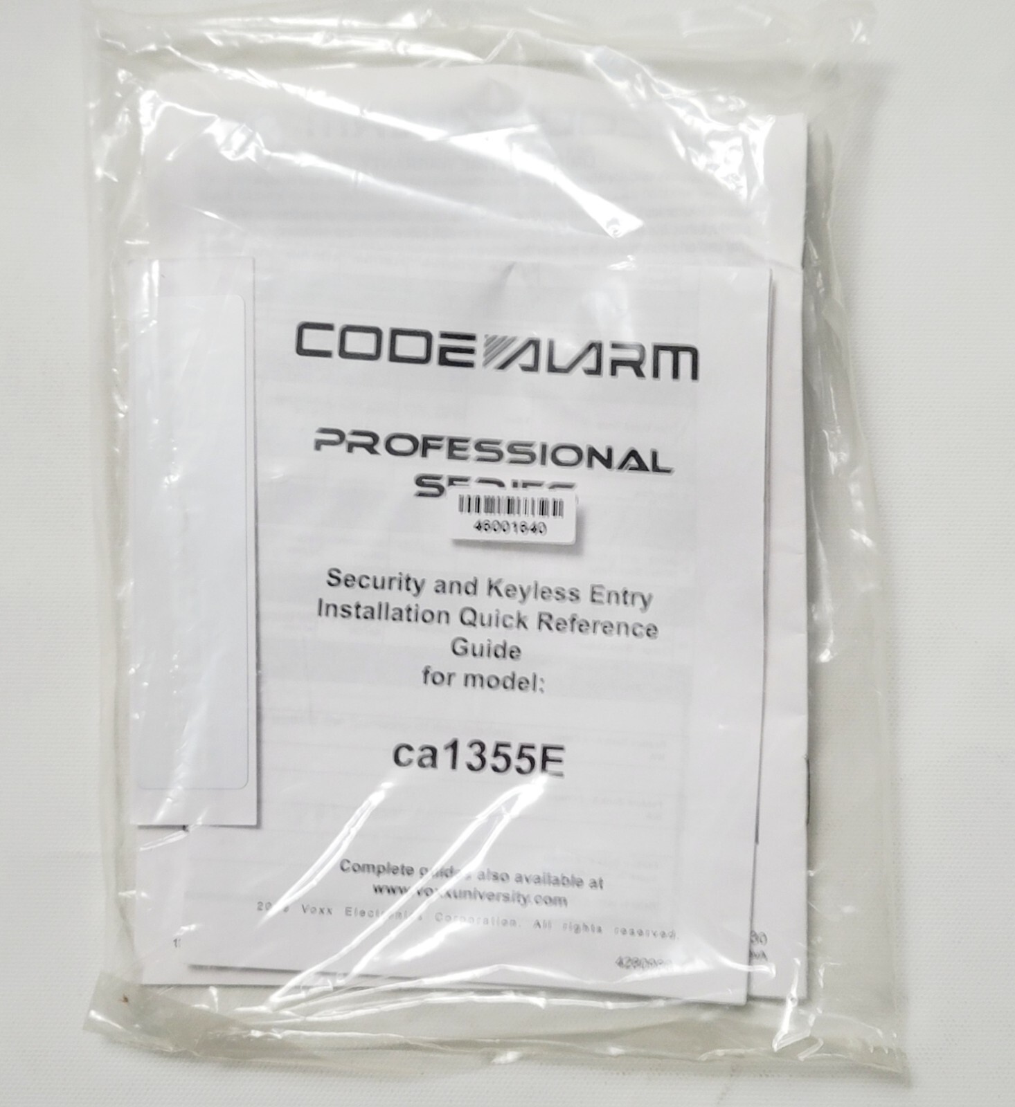 Code Alarms CA1355E 2-Way Car Security System Alarm Built In Tilt & Shock Sensor