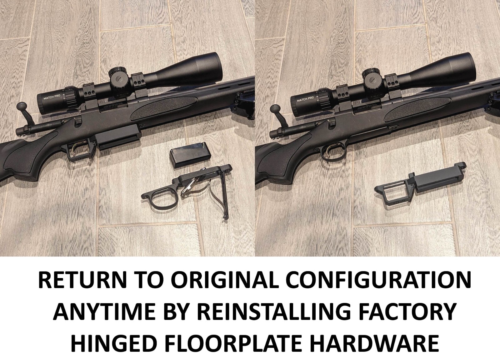 Remington 700 Magazine Kit - AICS Conversion - Silver - Long Action - DROP IN