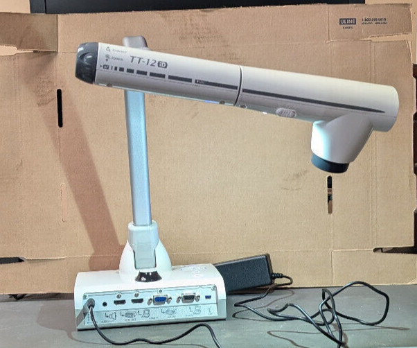 TT-12iD Elmo ~ Overhead Interactive Document Camera, 12x Optical Zoom, White