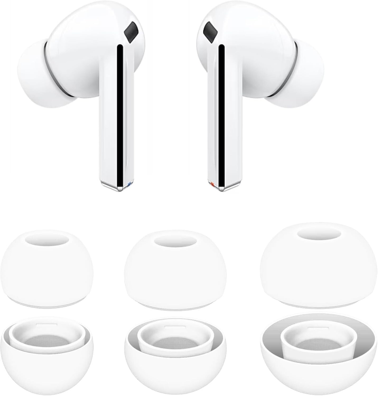 Silicone Replacement Ear tips for Samsung Galaxy Buds3 Pro SM-R630 Earbud 3 Pair