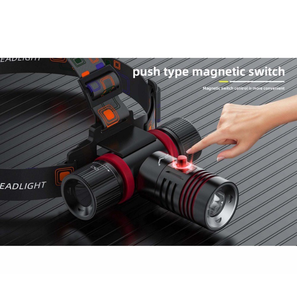 Underwater Diving Headlamp with Four Lighting Modes and Magnetic Switch Control