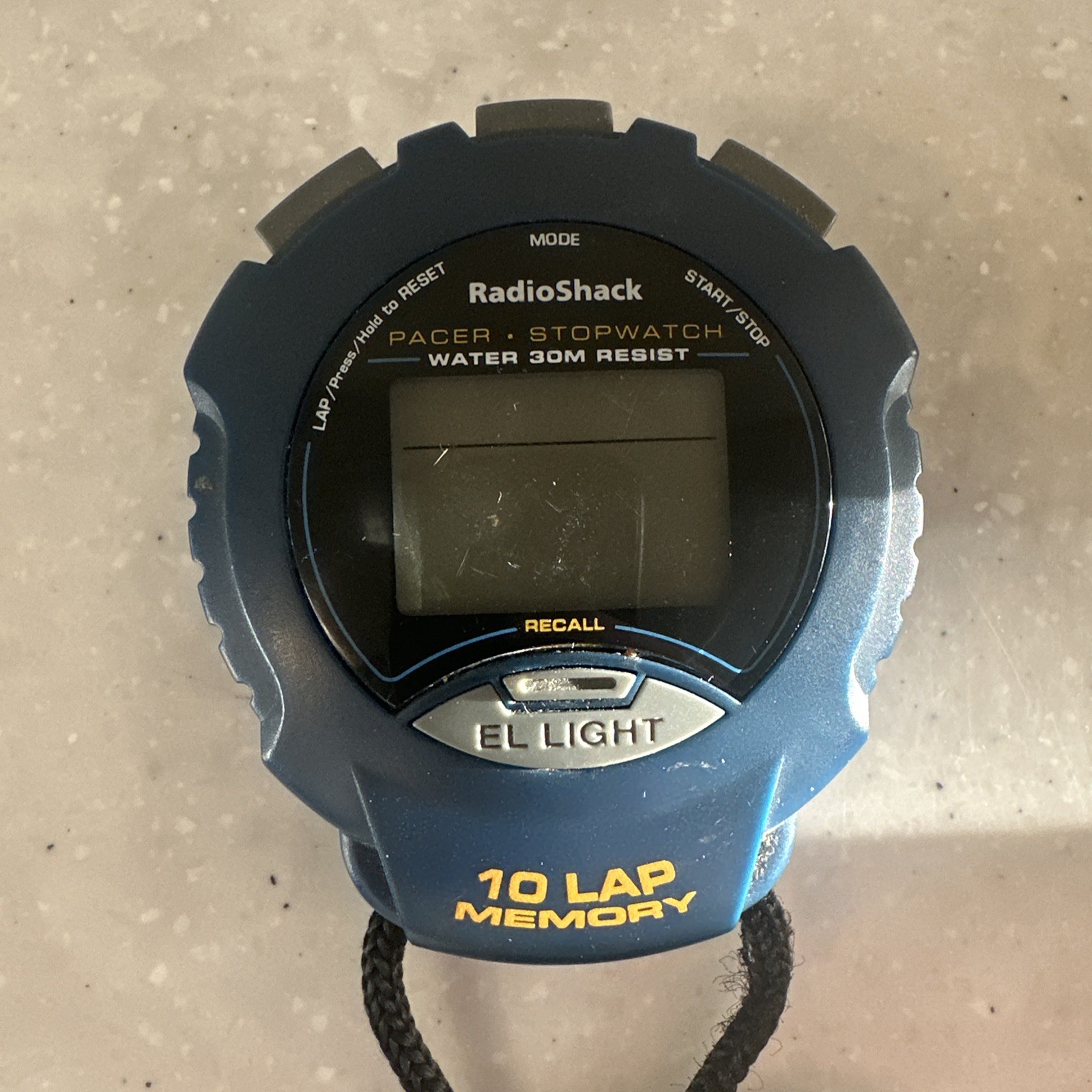 Radio Shack Vintage Stopwatch 63-5015 – Blue – Water Resistant