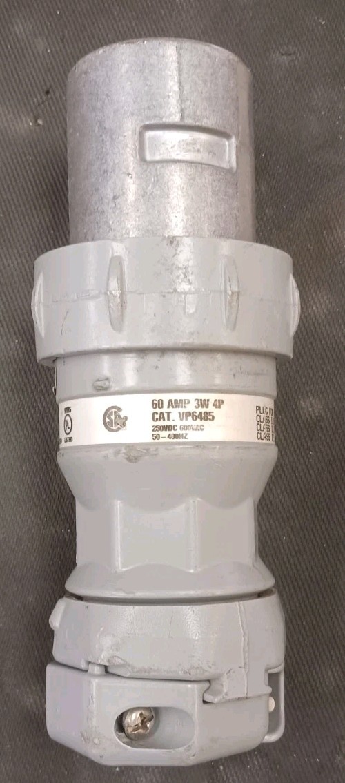 KILLARK VP6485 EXPLOSION PROOF MALE PLUG 60A 600V 3W 4P (L-21)