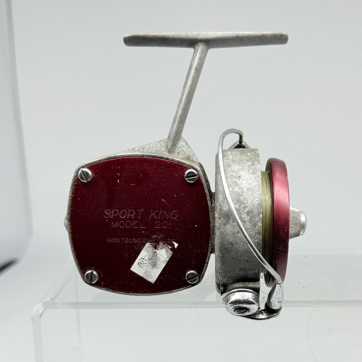 Vtg Montgomery Ward Sport King Model 201 Spinning Fishing Reel Made in USA