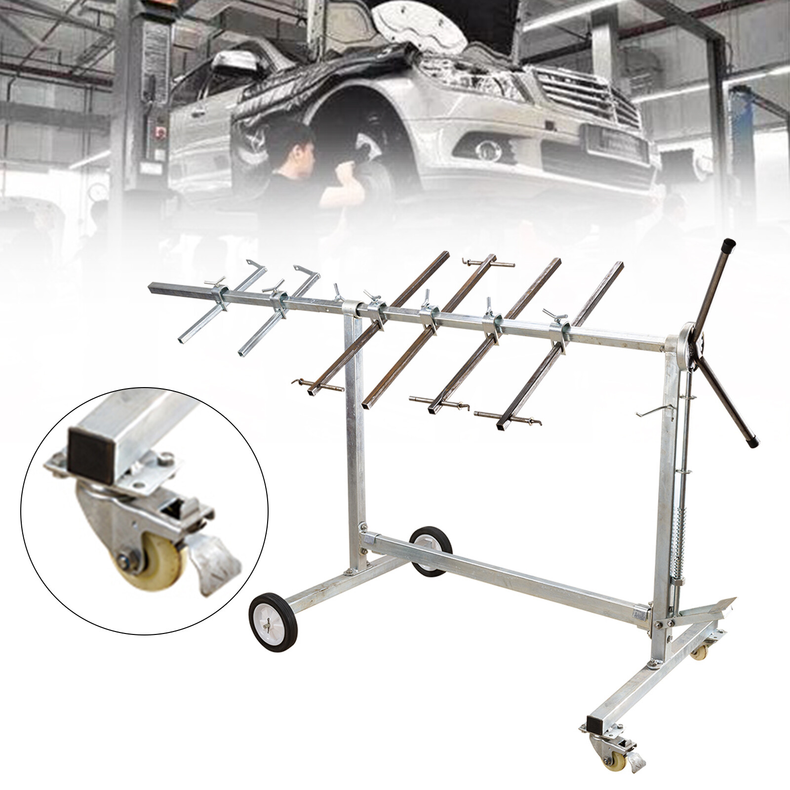 Auto Spray Painting Stand Body Shop Paint Booth Hood Parts Tool Rack 70kg