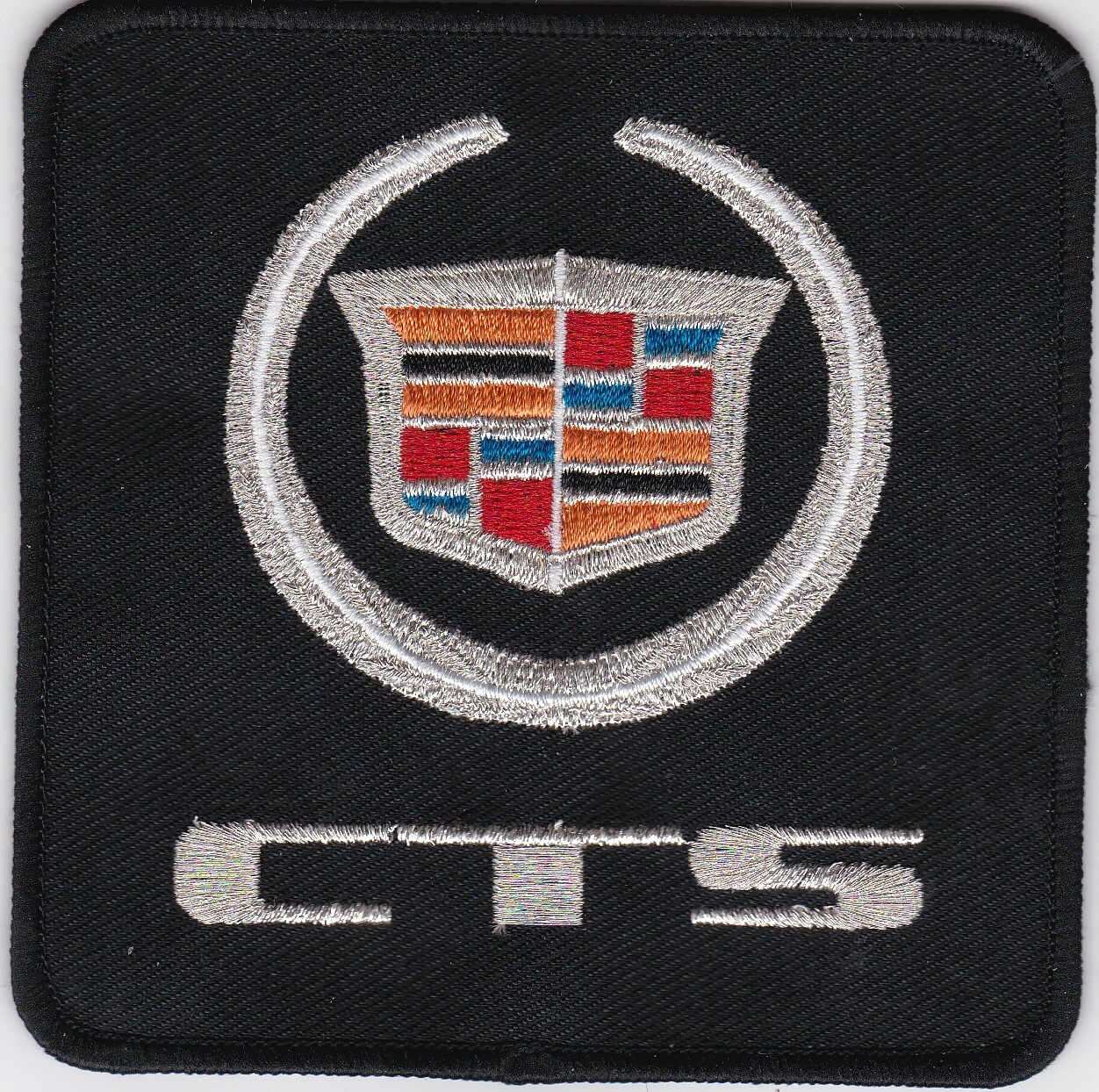 CUSTOM BLACK SILVER EMBROIDERED 4x4 CLASSIC CAR PATCH UPHOLSTERY LOGO EMBLEM