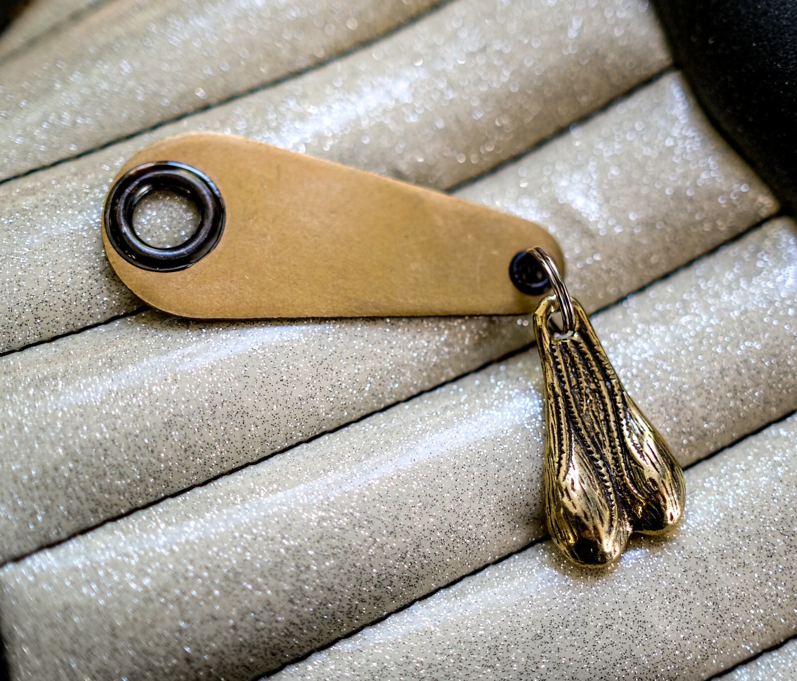 Brass Nut Sack + Hanger Kit Motorcycle Gremlin Bell Biker Chopper Gear Harley