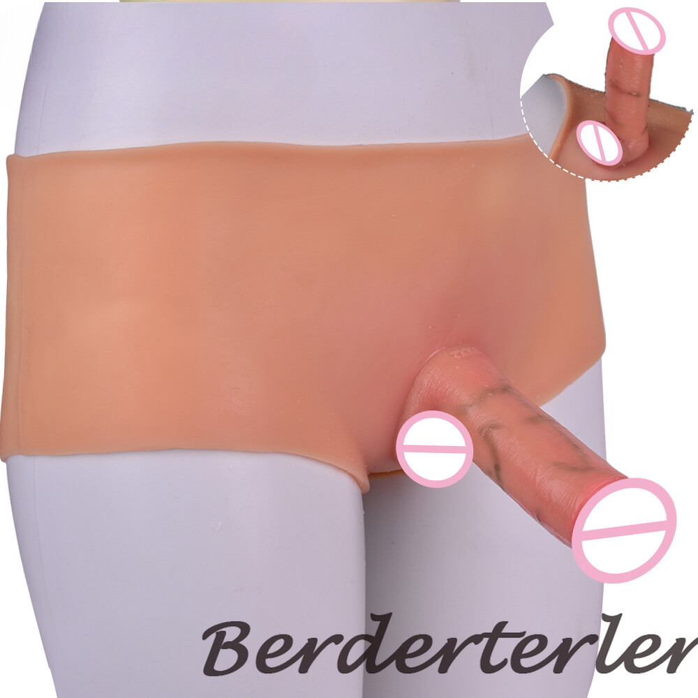 Wearable Penis Silicone Pants With Realistic Dildo Anal Plug   For Lesbian