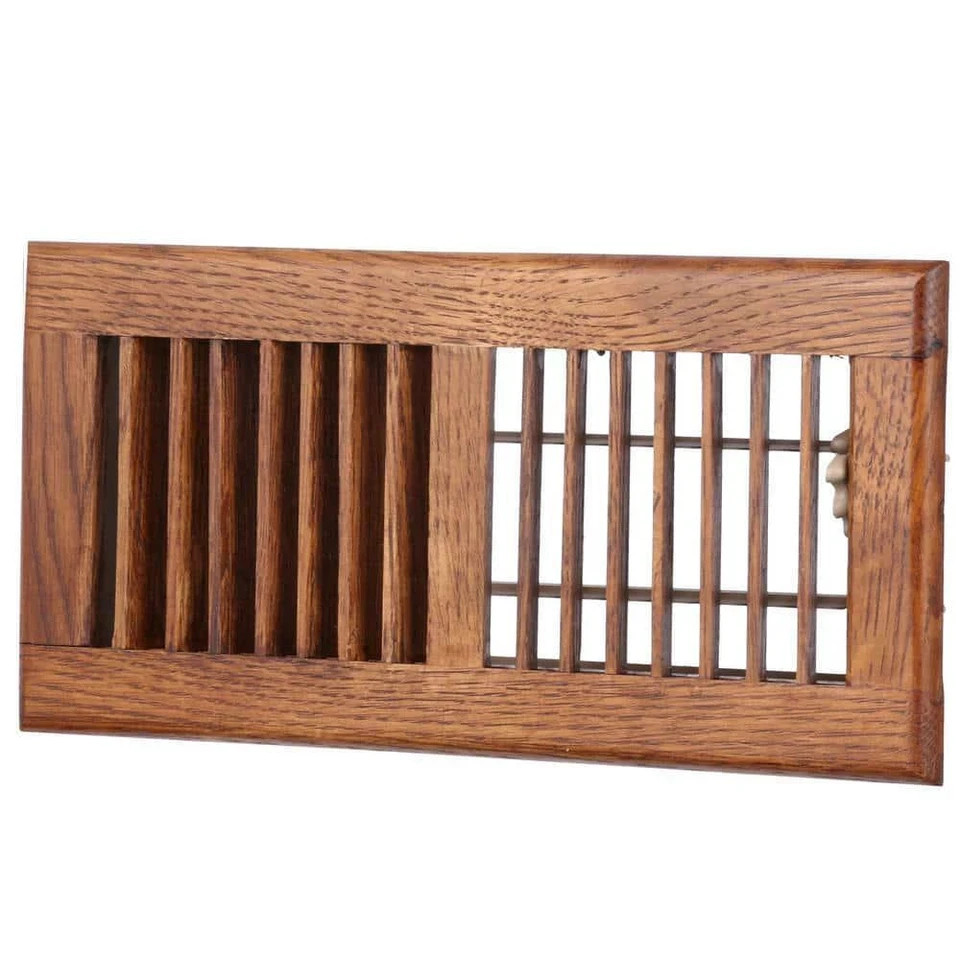 Solid Oak Cover 4 x10" Wood Floor Diffuser Register Vent HVAC True Air Kit Grate