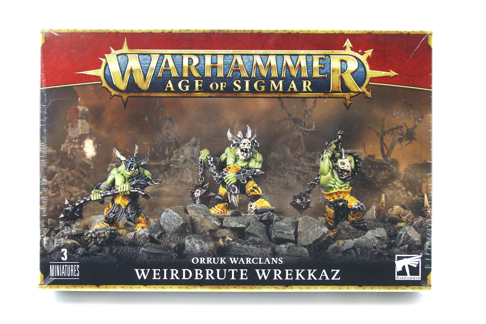 Used Warhammer AoS Orruk Warclan: Weirdbrute Wrekkaz (3, Sealed)