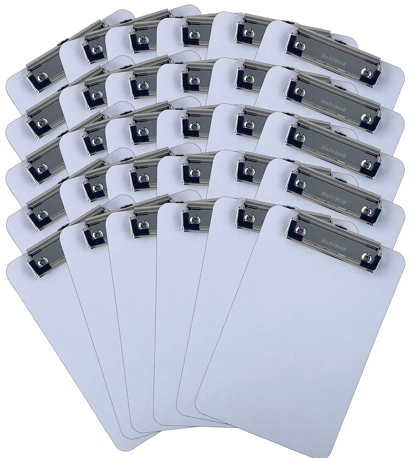 Trade Quest Small Memo Size 6'' x 9'' Clipboards Low Profile Clip Dry Erase S...