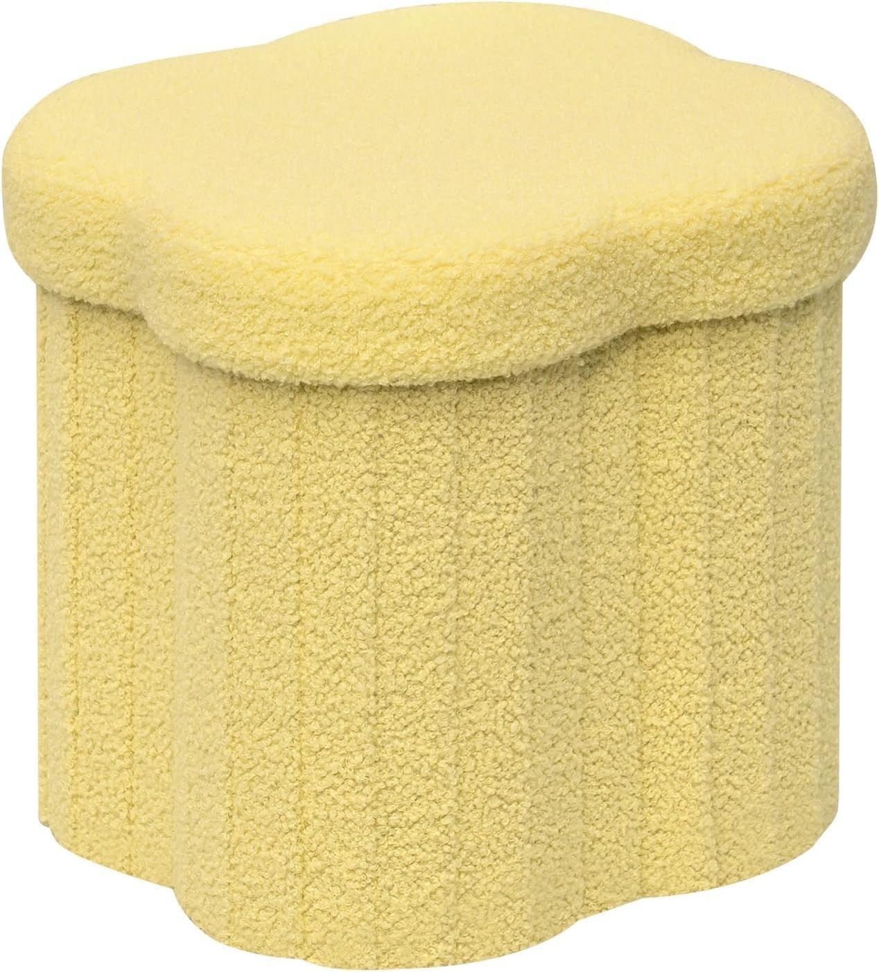 Storage Ottoman Cube Flowers Shaped Ottomans W/ Storage Foot Stool Footrest