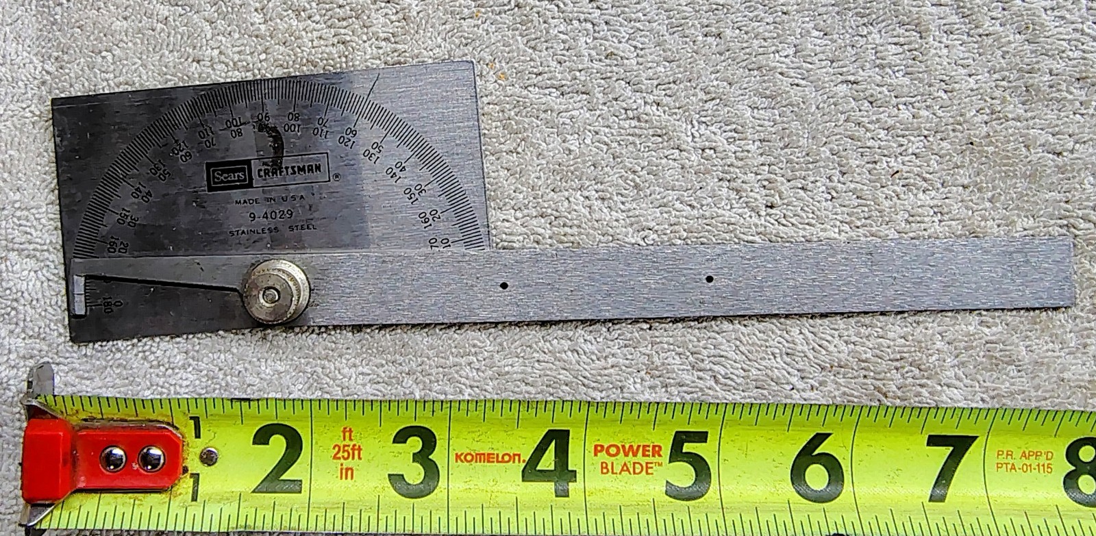 🗽 CRAFTSMAN NO 9 4029 STAINLESS PROTRACTOR MACHINIST/ TOOLMAKER