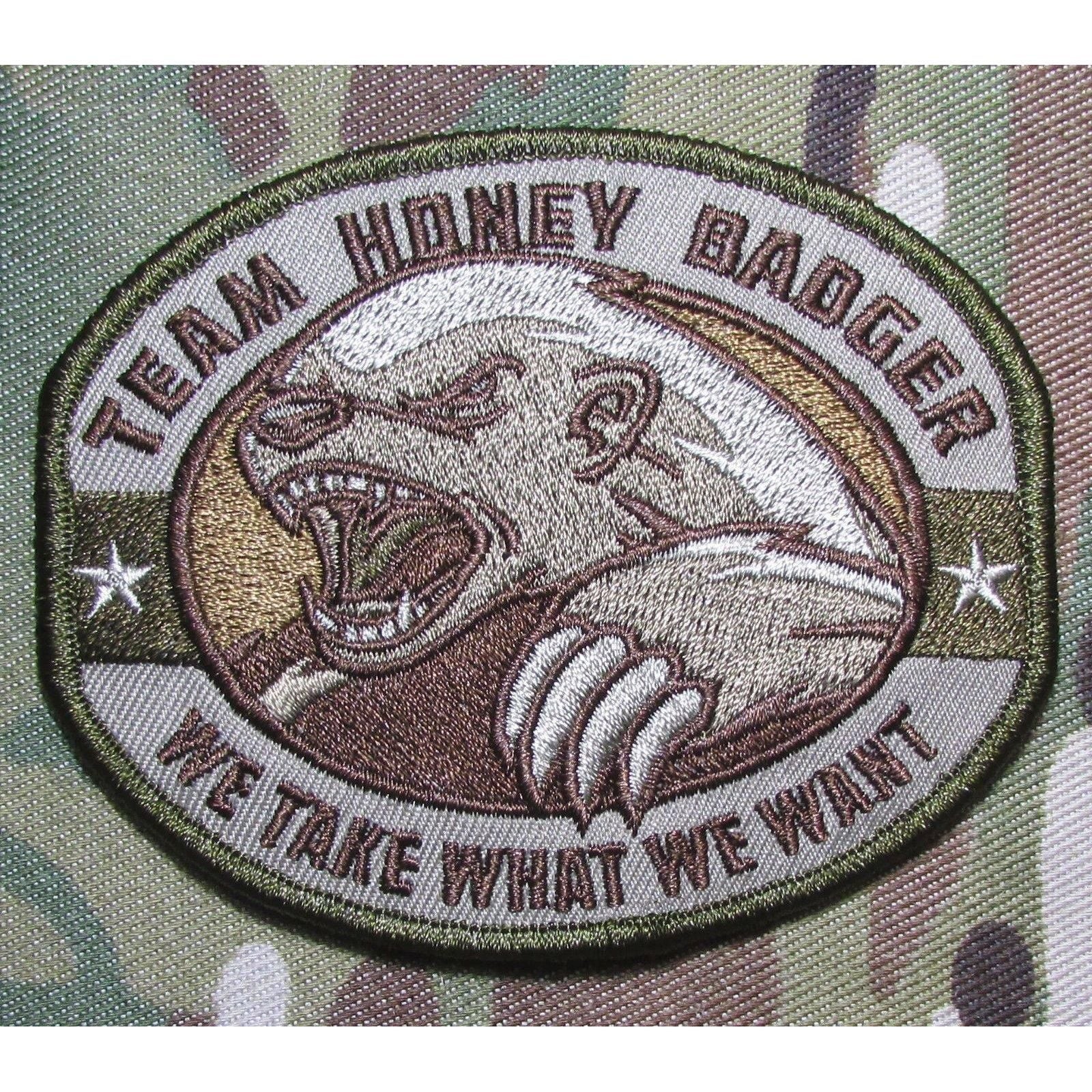 Morale Patch Hook Honey Badger Patches 3.25".Multitan