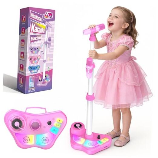 Kids Stand Karaoke Machine Toys for 3 4 5 6 7 8 Year Old Girls Gift, Kid