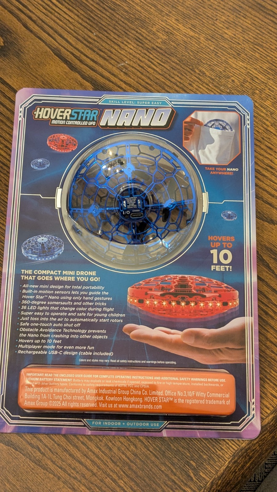 Hover Star Nano Motion Motion Controlled Edition - Compact - Blue